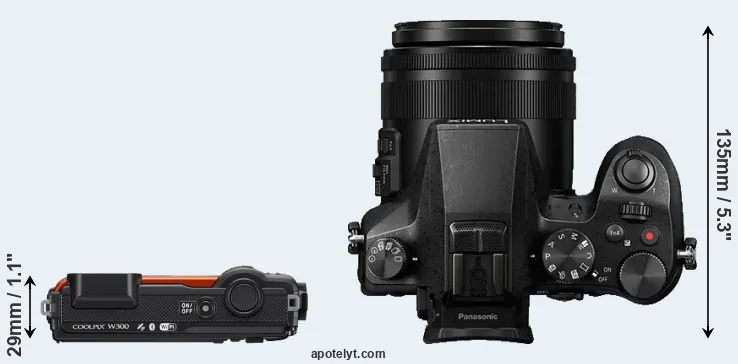 Compare W300 versus FZ2000 top