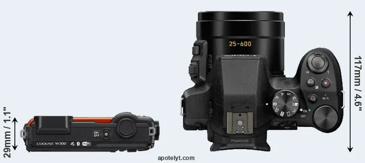 Compare W300 versus FZ330 top