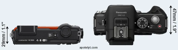 Compare W300 versus G3 top