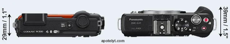 Compare W300 versus GX1 top
