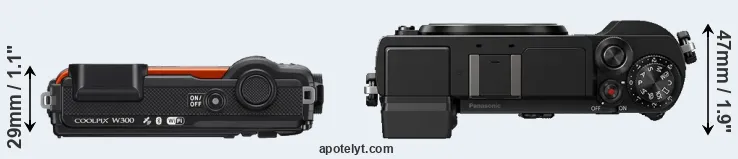 Compare W300 versus GX9 top