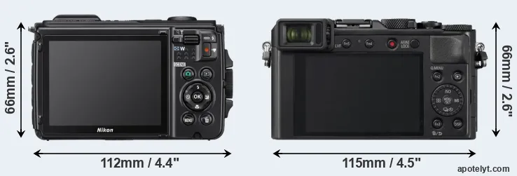 Comparison W300 or LX100 II rear