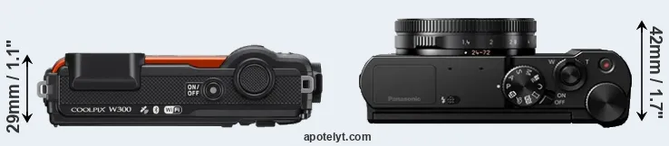 Compare W300 versus LX15 top