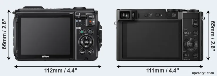 Comparison W300 or ZS100 rear