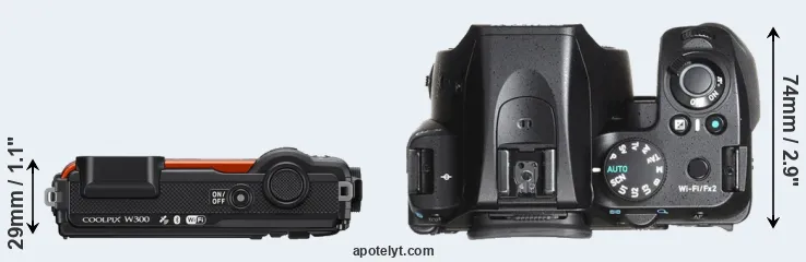 Compare W300 versus K-70 top