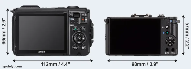 Comparison W300 or Pentax Q rear