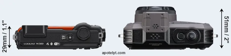 Compare W300 versus WG-1000 top