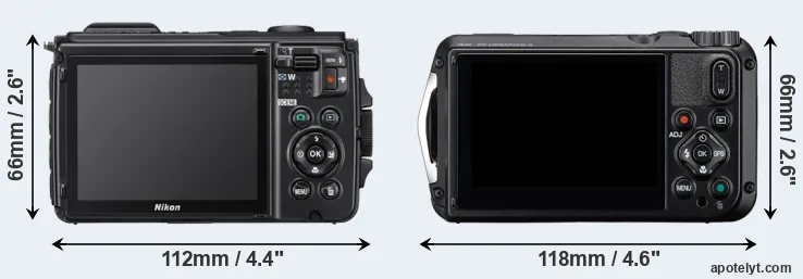 Comparison W300 or WG-8 rear