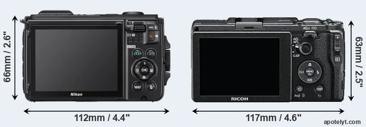 Comparison W300 or GR II rear