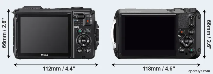Comparison W300 or WG-6 rear