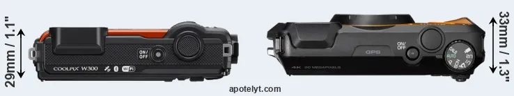 Compare W300 versus WG-6 top