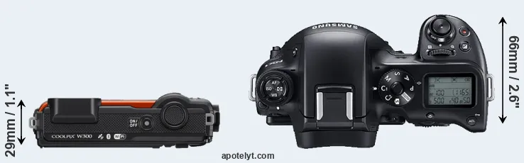 Compare W300 versus NX1 top