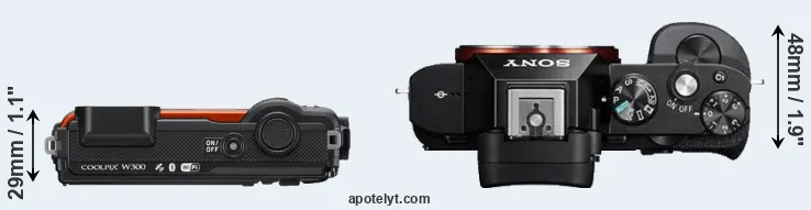 Compare W300 versus A7 top