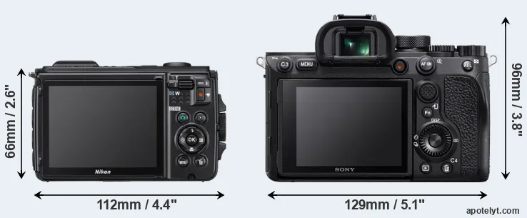 Comparison W300 or A7R IV rear