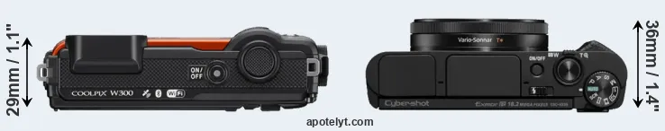 Compare W300 versus HX99 top