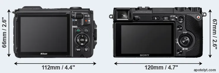 Comparison W300 or NEX-7 rear