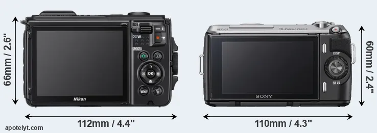 Comparison W300 or NEX-C3 rear