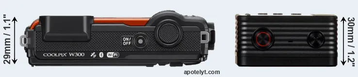 Compare W300 versus RX0 top