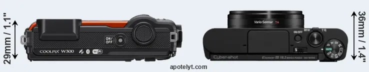 Compare W300 versus WX800 top