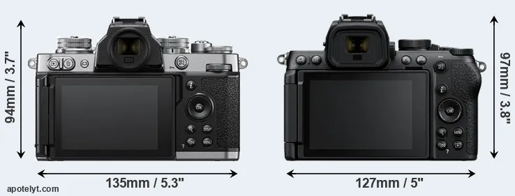 Comparison Z fc or Z50 II rear