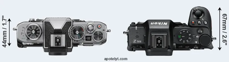 Compare Z fc versus Z50 II top