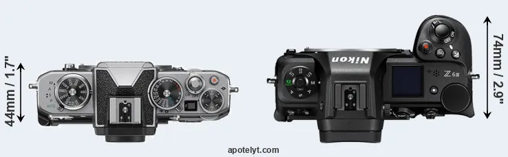 Compare Z fc versus Z6 III top