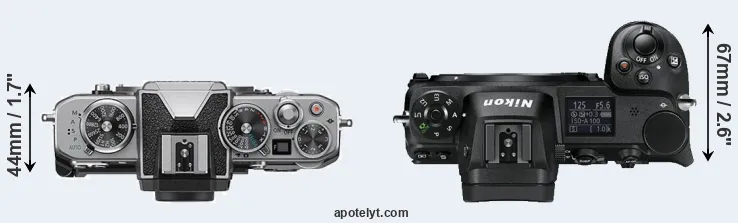 Compare Z fc versus Z6 top