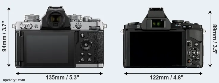 Comparison Z fc or E-M5 rear
