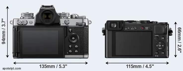 Comparison Z fc or LX100 rear