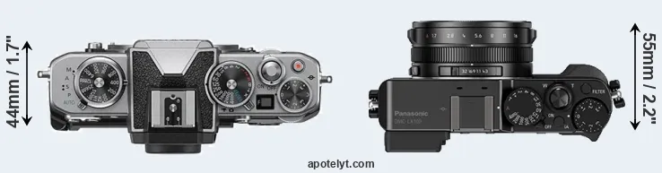 Compare Z fc versus LX100 top