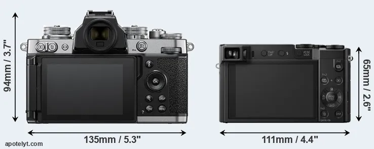 Comparison Z fc or TZ100 rear