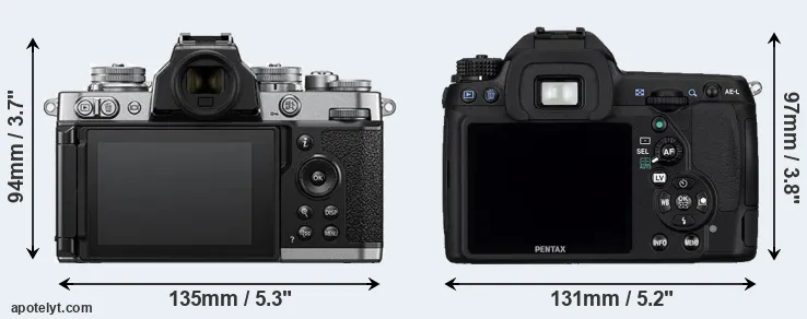 Comparison Z fc or K-5 rear