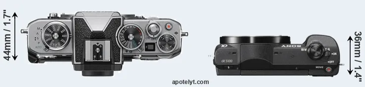 Compare Z fc versus A5100 top