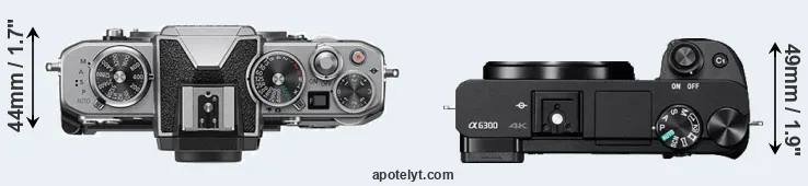 Compare Z fc versus A6300 top