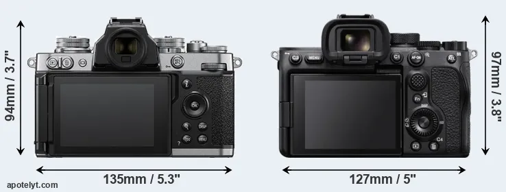 Comparison Z fc or A7S III rear