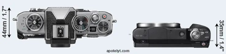 Compare Z fc versus NEX-3N top