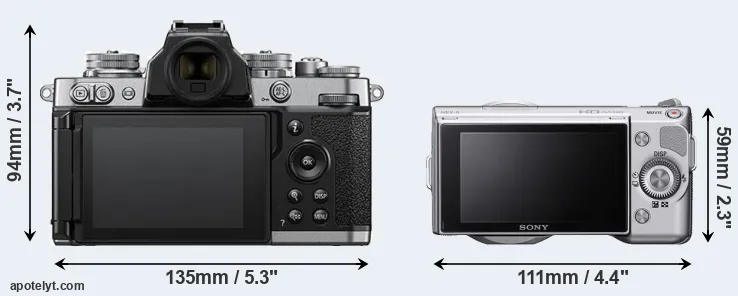 Comparison Z fc or NEX-5 rear