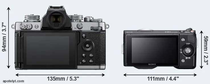 Comparison Z fc or NEX-5N rear