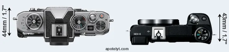 Compare Z fc versus NEX-6 top