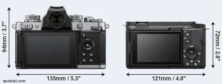 Comparison Z fc or ZV-E1 rear