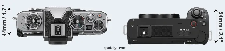 Compare Z fc versus ZV-E1 top