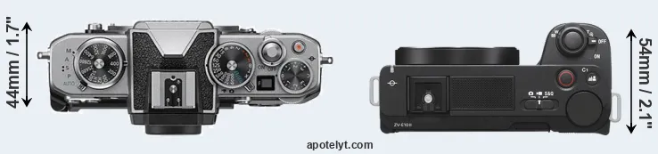 Compare Z fc versus ZV-E10 II top