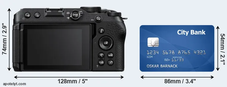 Z30 and credit card rear side