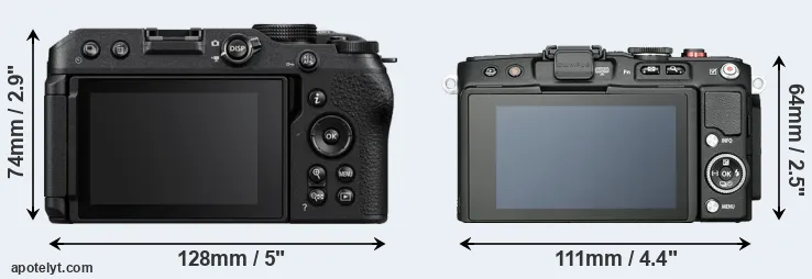 Comparison Z30 or E-PL6 rear