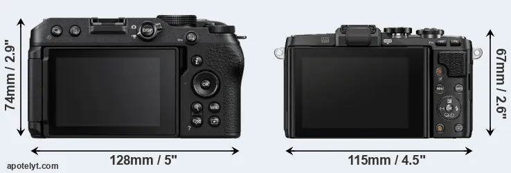 Comparison Z30 or E-PL7 rear