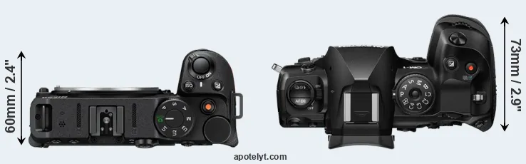 Compare Z30 versus OM-1 II top