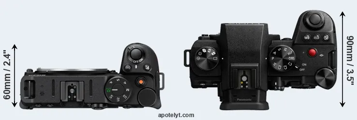 Compare Z30 versus G9 II top