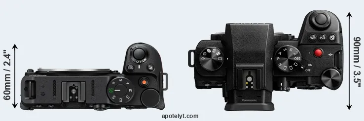 Compare Z30 versus S5 II top
