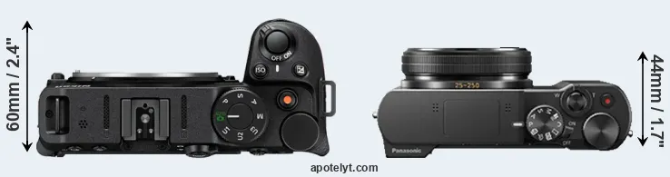 Compare Z30 versus TZ100 top