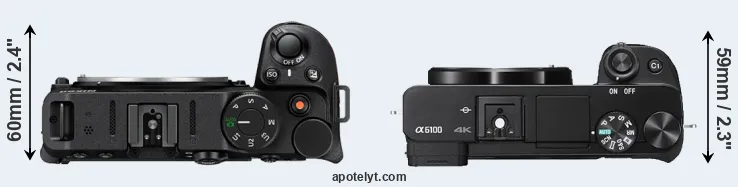 Compare Z30 versus A6100 top
